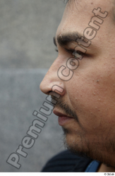 Nose Man White Casual Overweight Street photo references